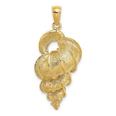 14K Yellow Gold Wentletrap Shell Pendant