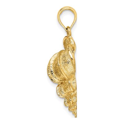 14K Yellow Gold Wentletrap Shell Pendant – view 3