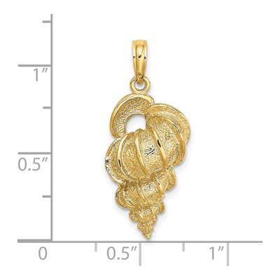 14K Yellow Gold Wentletrap Shell Pendant – view 4