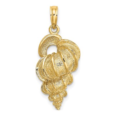 14K Yellow Gold Wentletrap Shell Pendant