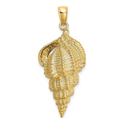 14K Yellow Gold Wentletrap Shell Charm