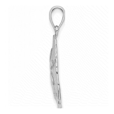 14K White Gold Sand Dollar Pendant – view 3