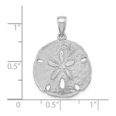 14K White Gold Sand Dollar Pendant – view 4