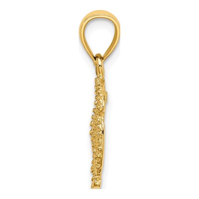 14K Yellow Gold Starfish Sand Dollar Charm – view 3