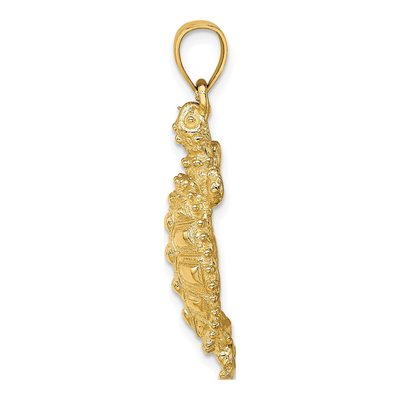14K Yellow Gold Large Land Turtle Charm – view 3