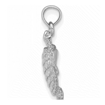 14K White Gold Textured Sea Turtle Pendant – view 3