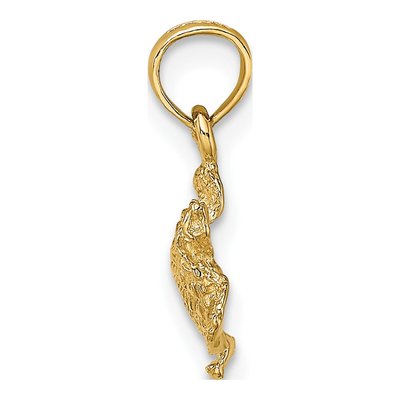 14K Yellow Gold Textured Sea Turtle Charm – view 3
