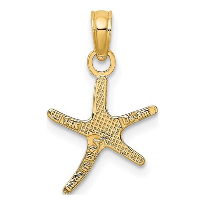 14K Yellow Gold Mini Dancing Starfish Charm – view 5