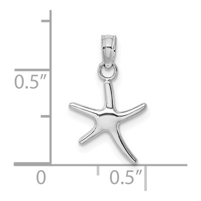 14K White Gold Mini Dancing Starfish Charm – view 4