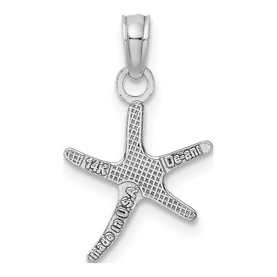 14K White Gold Mini Dancing Starfish Charm – view 5