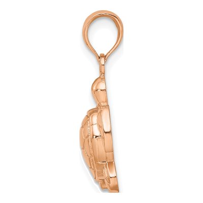 14K Rose Gold Sea Turtle Pendant – view 3