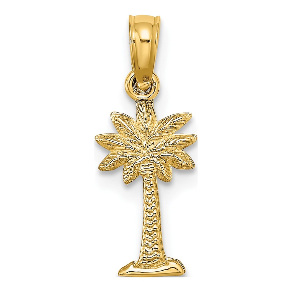 14K Yellow Gold Mini Palm Tree Charm