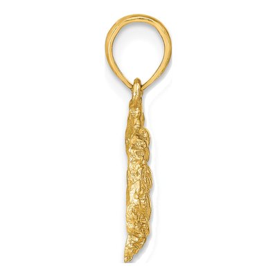 14K Yellow Gold Textured Crab Charm – view 3