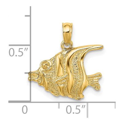 14K Yellow Gold Bannerfish Pendant – view 4