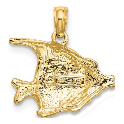 14K Yellow Gold Bannerfish Pendant – view 5