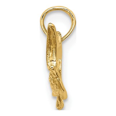 14K Yellow Gold Textured Marlin Fish Charm – view 3