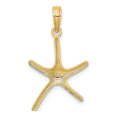 14K Yellow Gold Dancing Starfish Pendant – view 5