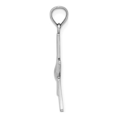 14K White Gold Dancing Starfish Pendant – view 3