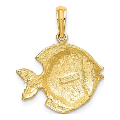 14K Yellow Gold Butterfly Fish Pendant – view 5