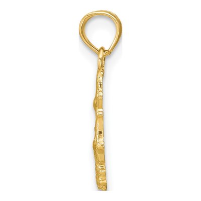 14K Yellow Gold Textured Starfish Coral Charm – view 3