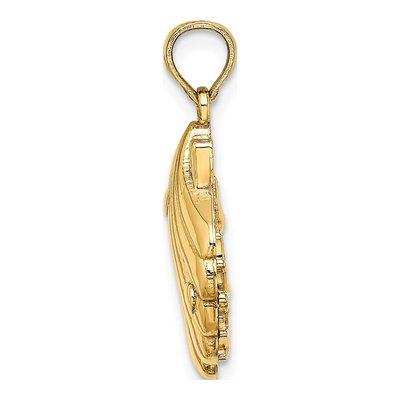 14K Yellow Gold Reversible Starfish Coral Charm – view 3