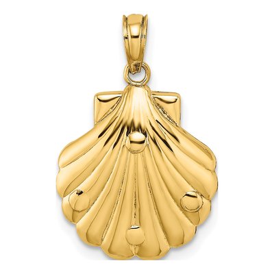14K Yellow Gold Reversible Starfish Coral Charm – view 5