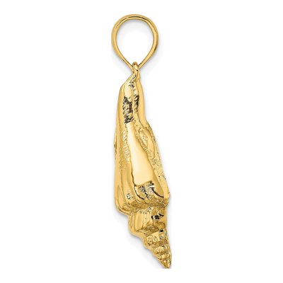14K Yellow Gold Elongated Shell Pendant – view 3