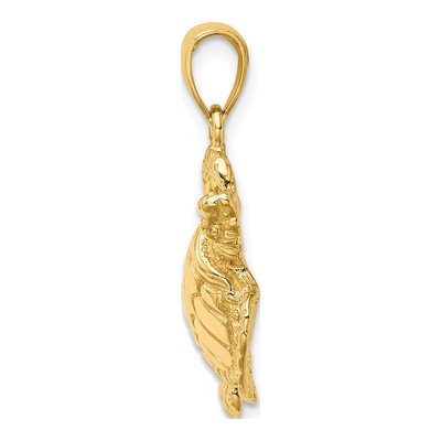 14K Yellow Gold Textured Sea Turtle Charm – view 3