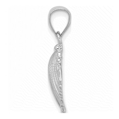 14K White Gold Scallop Shell Pendant – view 3