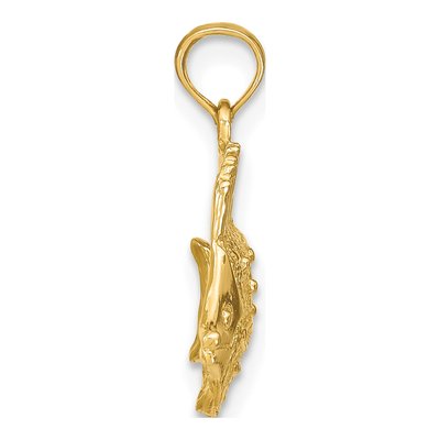14K Yellow Gold Butterfly Fish Pendant – view 3