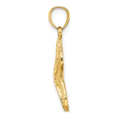 14K Yellow Gold Textured Starfish Pendant – view 3