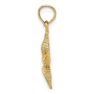 14K Yellow Gold Textured Starfish Pendant – view 3