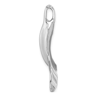 14K White Gold Whale Tail Slide Pendant – view 3