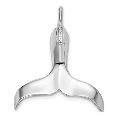 14K White Gold Whale Tail Slide Pendant – view 4