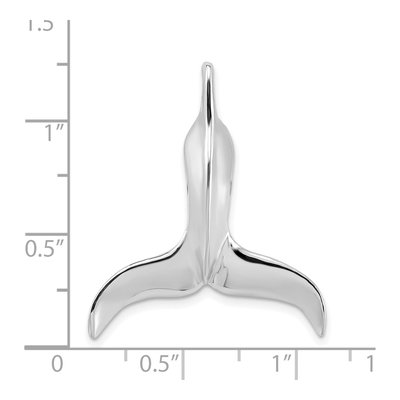 14K White Gold Whale Tail Slide Pendant – view 5