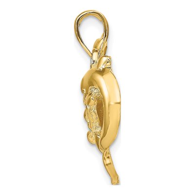14K Yellow Gold Dolphins Pendant – view 3