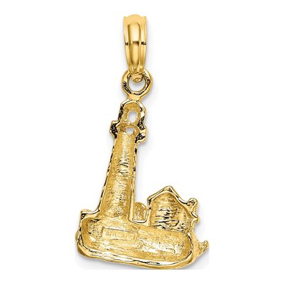 14K Yellow Gold Lighthouse Pendant – view 5