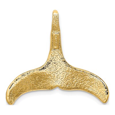 14K Yellow Gold Whale Tail Omega Slide Pendant – view 5