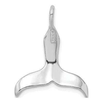 14K White Gold Whale Tail Pendant – view 4