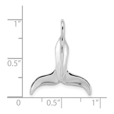 14K White Gold Whale Tail Pendant – view 5