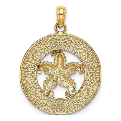 14K Yellow Gold Ft Myers Beach Starfish Pendant – view 4