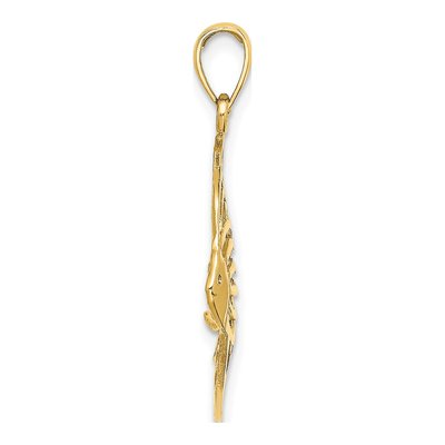 14K Yellow Gold Angelfish Pendant – view 3