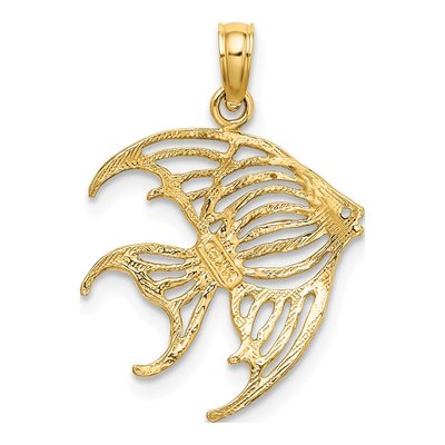 14K Yellow Gold Cut-Out Angelfish Charm – view 5
