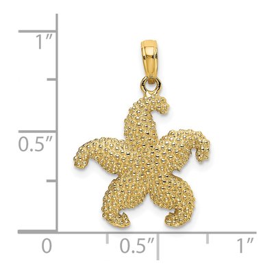 14K Yellow Gold Starfish Pendant – view 4
