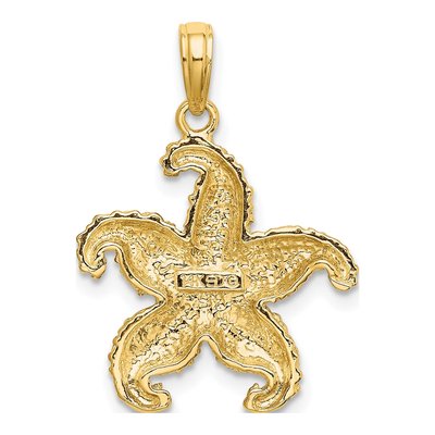 14K Yellow Gold Starfish Pendant – view 5