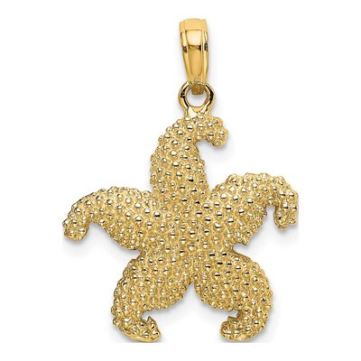 14K Yellow Gold Starfish Pendant