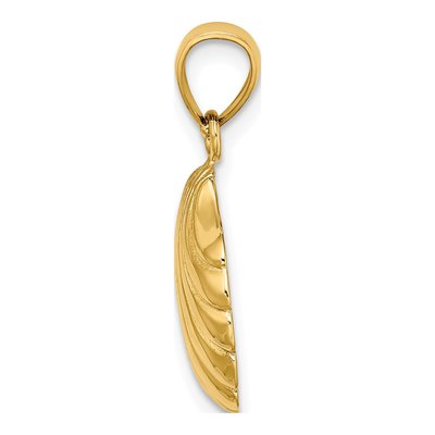 14K Yellow Gold Scallop Shell Pendant – view 3