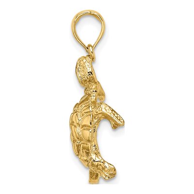 14K Yellow Gold Turtle Pendant – view 3