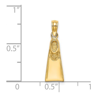 14K Yellow Gold Scuba Flipper Charm – view 4