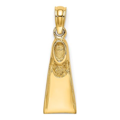 14K Yellow Gold Scuba Flipper Charm